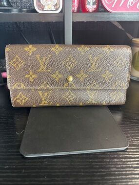 Louis Vuitton Monogram Canvas Wallet in Brown and Gold